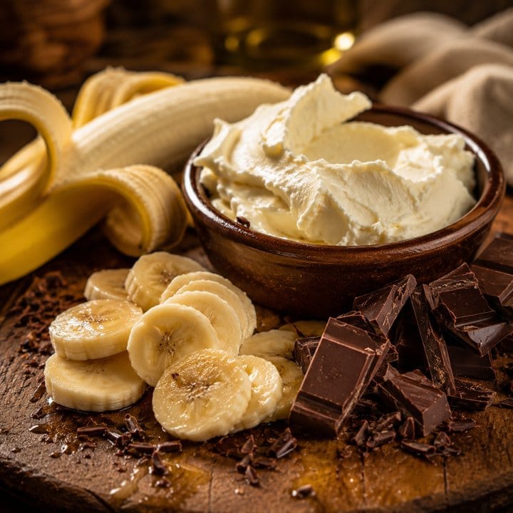 Ingrédients de la pizza La Nutella